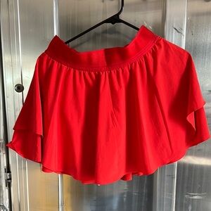 Lulu Lemon Vibrant Red court rival Skirt